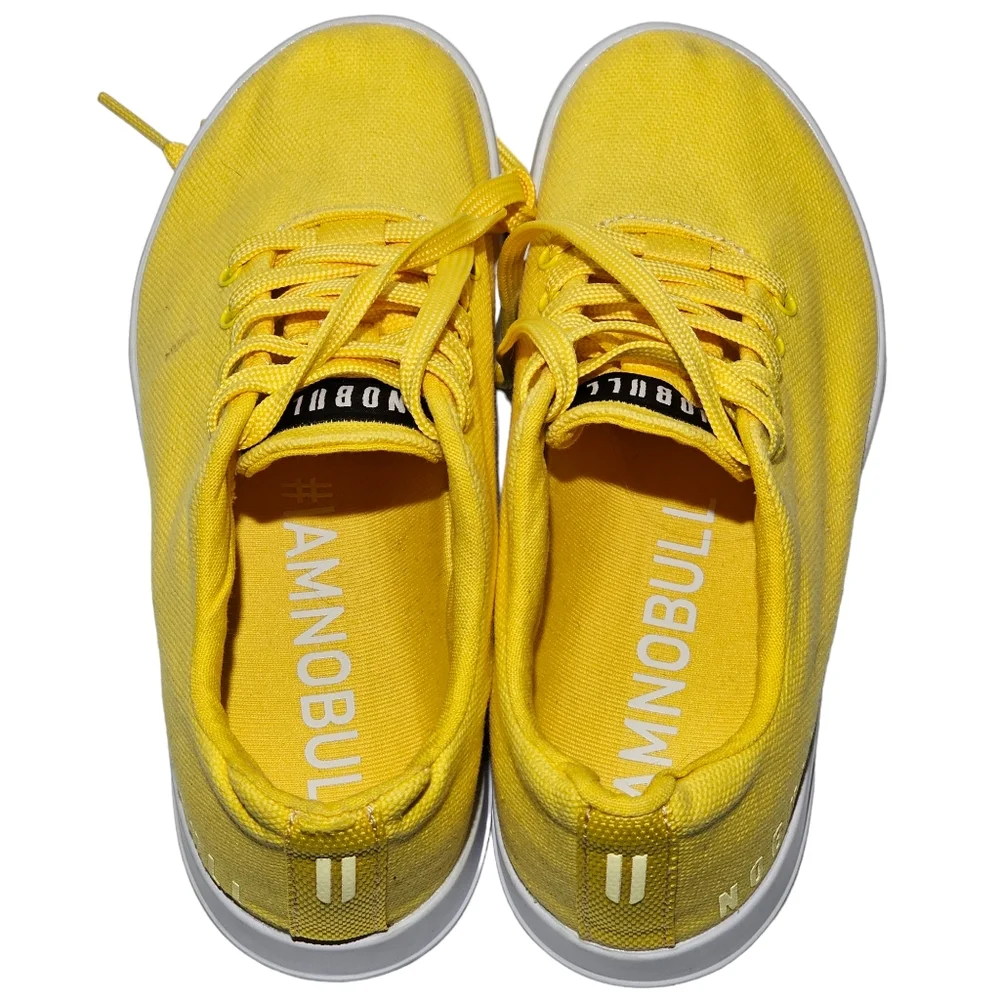 NOBULL Women’s Size 6 Canvas Trainer Sneaker Yellow Lifting Gym - Picture 7 of 13
